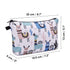 WANDF Mini Cosmetic Bag for Women, Water Resistant Makeup Organizer Pouch for Purse, Girls Gift (Alpacas)