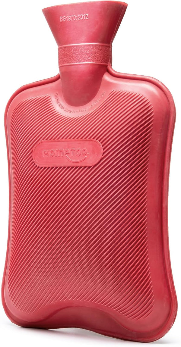 HomeTop Premium Classic Rubber Hot Water Bottle - Red Color