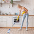 18" Professional Microfiber Mop Floor Cleaning System, Flat Mop with Stainless Steel Handle, 4 Washable Mop Pads