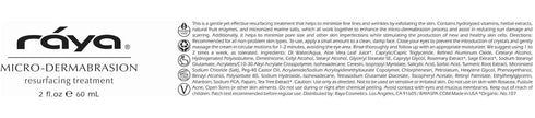 RAYA Microdermabrasion Facial Cream, Gentle Resurfacing Solution for Non-Problem Skin, 2oz