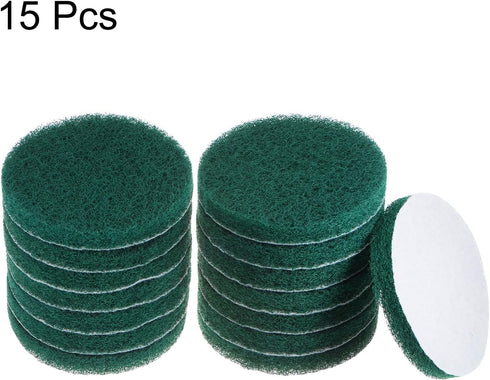 HARFINGTON 15pcs Drill Power Brush Scouring Pads, 5 inch Tile Scrubber, 150-240 Grit for Bathroom Kitchen Cleaning
