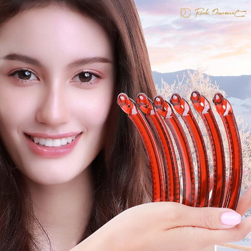 RC ROCHE ORNAMENT 6 Pcs Banana Hair Clip - Thin Hair Fine Ponytail Maker, No Slip Small Hair Claw Clips, Secure Grip