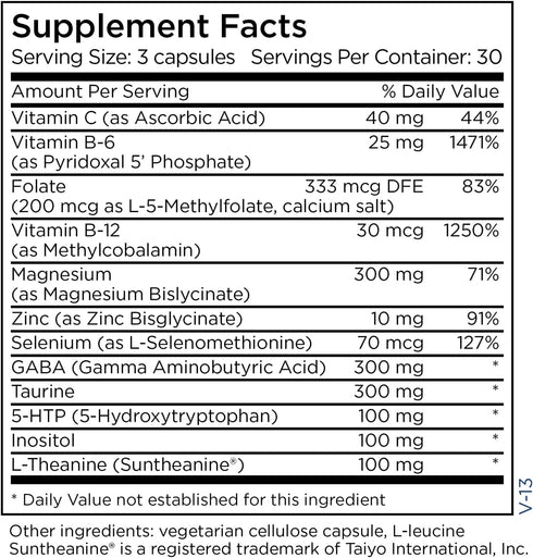 Metabolic Maintenance MetaCalm, Stress Regulation Formula with Methylated Folate, 90 Capsules