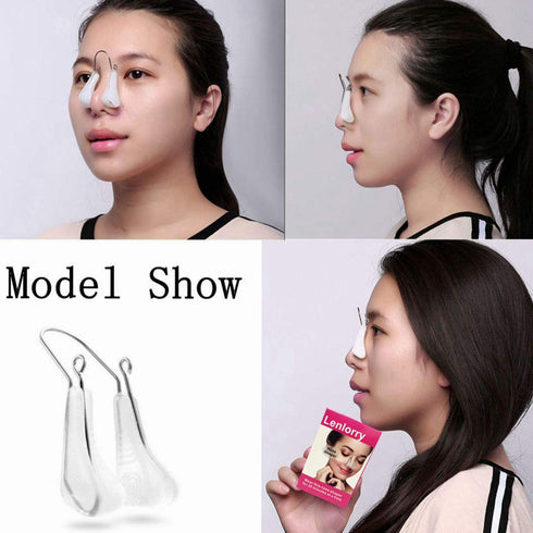 Lenlorry Nose Shaper Clip, Unisex Rhinoplasty Tool, Soft Silicone Nose Lifter and Slimming Device