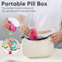 WLU 4 Pack Travel Pill Organizer Small Pill Case Pocket Pill Box Portable Medicine Organizer Box with Lables and Pill