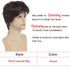 Mens Short Brown Synthetic Wig, Natural Replacement Hair for Daily Party Wear