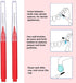 Patelai 100 Pieces Interdental Brush Toothpick Cleaners, Dental Hygiene Flosser Tool, Red, Suitable Size