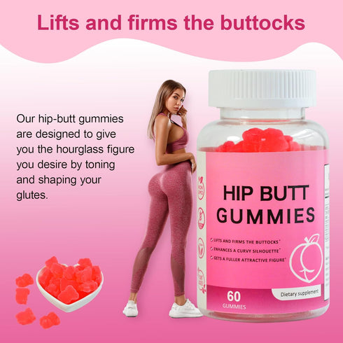 Gummies Gummies B6, 60 Count Laicuherb BBL for Women Curves-Berry Flaovr Booty with Vitamin A, C, Bear Shape Herbal