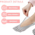 Sibba 5 Pairs Orthopedic Toe Compression Socks, No Show Five Finger Toe Separator Socks for Bunion, Low Cut Liner