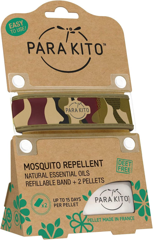PARA'KITO Mosquito Insect & Bug Protection Wristband - Natural Essential Oils, Summer Essentials, Jungle