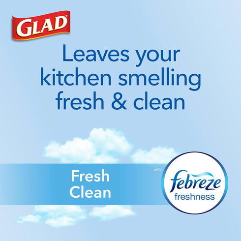 Glad Trash Bags, ForceFlex Tall Kitchen Drawstring Garbage Bags, 40 Ct Fresh Clean, 13 Gal (Package May Vary)