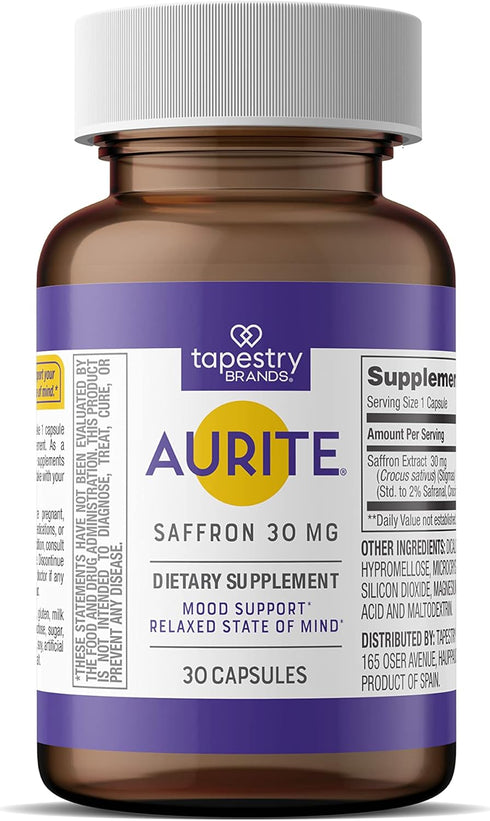 Saffron Supplement for Women & Men, 30 Count, Vegetarian Friendly, Non-GMO, Gluten-Free, Soy-Free (1 Month Supply)