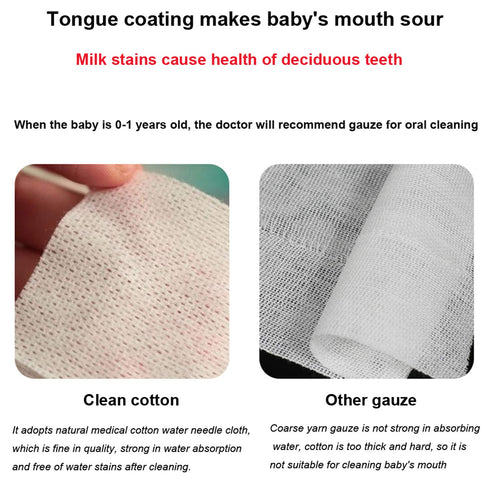 Baby Toothbrush, Soft Gauze Infant Finger Clean Oral Toothbrush, Individually Wrapped