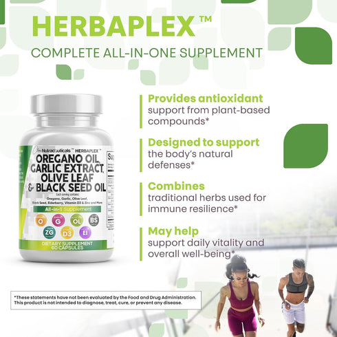 Immune D3 2Pack Clean Nutraceuticals Oregano Oil Garlic Extract Olive Leaf Black Seed Oil - Support & Digestive Health