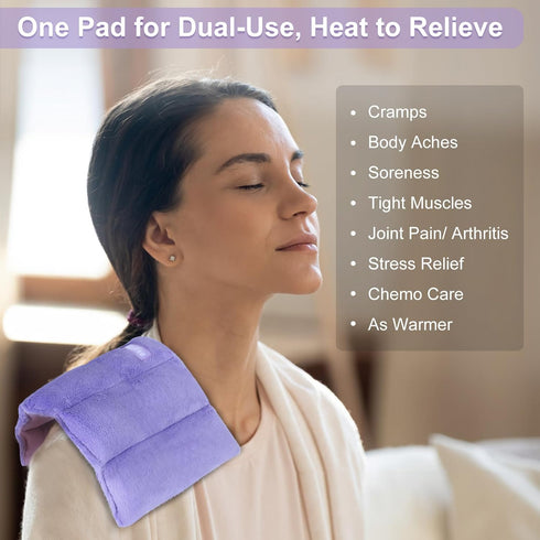 SuzziPad Heating Pad Microwavable, 6.5x12” Reusable Heat Pads for Pain Relief, Moist Heating Pads for Cramps