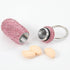 Bling Pill Case, Portable Travel Container with Rhinestone, Waterproof Small Holder with Keychain for Outdoor Camping