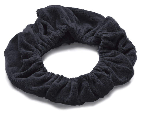 TASSI Black Hair Holder Head Wrap, Stretch Terry Cloth, The Best Way to Hold Your Hair