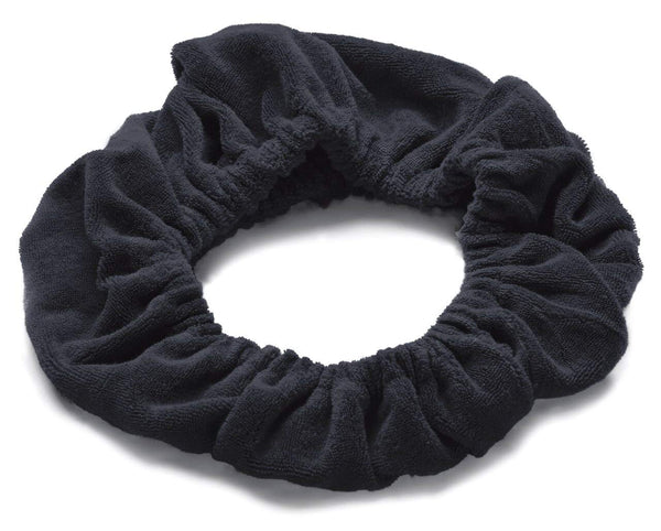 TASSI Black Hair Holder Head Wrap, Stretch Terry Cloth, The Best Way to Hold Your Hair