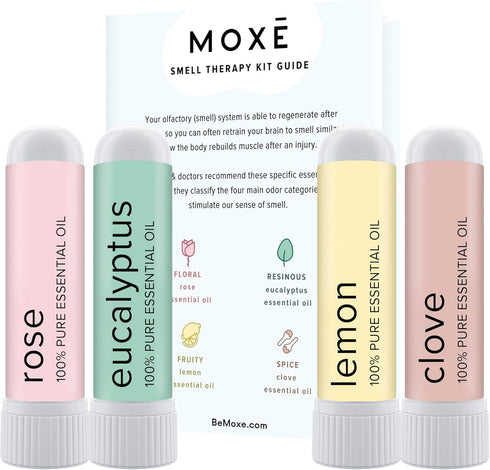 MOXE Smell Training Kit, Made in USA, 4 Essential Oils for Olfactory Regeneration and Natural Therapy
