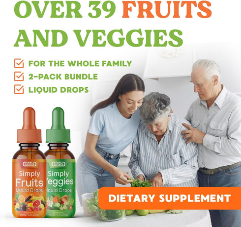 Simply Nature's Promise - Fruit and Vegetable Liquid Drops, Whole Food Superfoods, Made in The USA