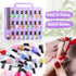 JIASHENG Nail Polish Organizer Case Holders - 48 Bottles Universal Storage Box with Adjustable Space Divider, Purple