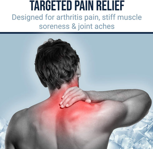 Roll On Pain Relief Gel - Muscle Rub for Arthritis, Neuropathy, Foot and Joint - Cooling (3 Ounce)