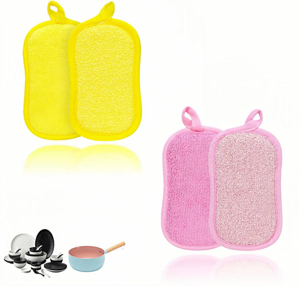SAYUANVA Dual-Sided Kitchen Scrubbing Sponges, Heavy Duty Non-Scratch Cleaning Sponges, Extra Thick Dual-Sided