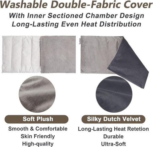 Heating Pad Microwavable with Washable Cover 6 * 12" for Neck Shoulder, Cramps, Back Pain Relief, Lavender Hot Pack
