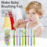 SNOWROSE 8 IPX7 2-12 Pcs Soft Bristles Kids Toothbrushes and Kids Electric Toothbrush U-Shaped Ultrasonic Waterproof