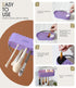 Makeup Brush Cleaning Tool with Drying Holder Mat, Makeup Sponge Cleaner Brushes Organizer Storage Box (Purple)