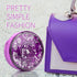 Contact Lens Case, Bling Constellations Travel Kit with Tweezers, Remover Tool, Mirror & Solution Bottle (Purple)