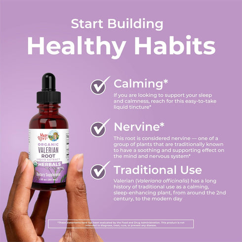 MaryRuth Organics Valerian Root Liquid Drops - 2 Month Supply, Sugar Free, Vegan
