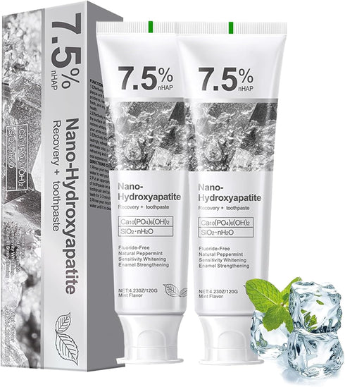 Vingtank 7.5% Nano Hydroxyapatite Toothpaste, Advanced Enamel Protection, Deep Cleaning, Fluoride-Free Formula with