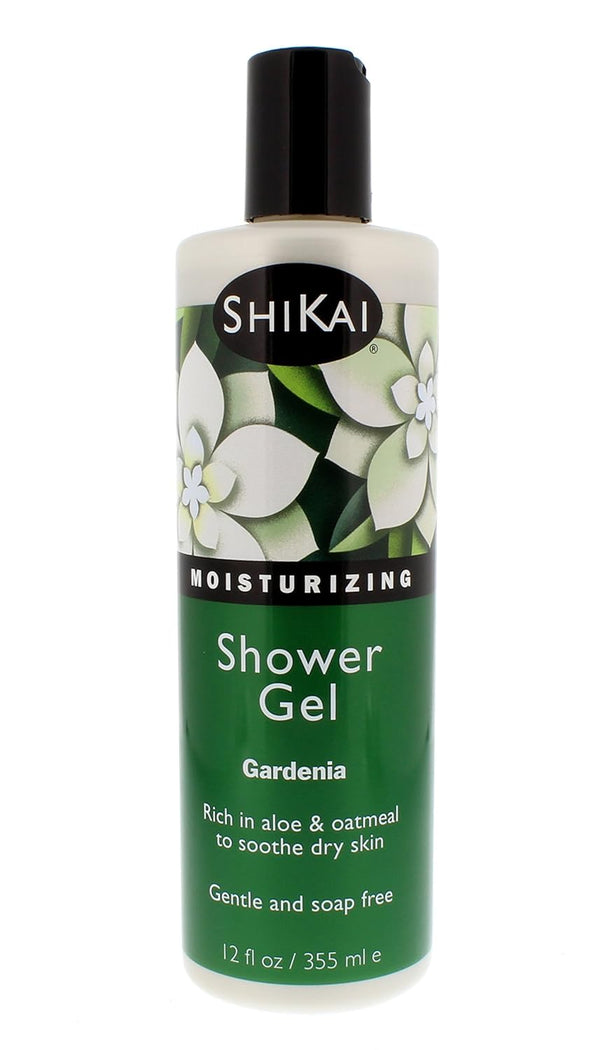 ShiKai Daily Moisturizing Shower Gel, Gardenia, 12 oz, Gentle Formula with Aloe Vera & Oatmeal