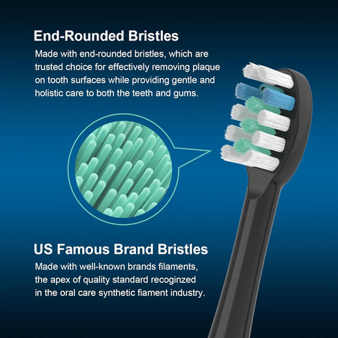 3 Pack Toothbrush Replacement Heads Compatible with WaterPik Sonic Fusion 2.0, FitMount Flossing Brush Head for SF-01