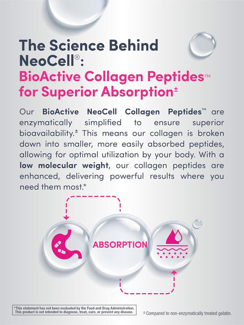 NeoCell Super Collagen Peptides, 7 oz, Unflavored Powder, 10g Collagen Peptides per Serving, Gluten Free, Keto Friendly