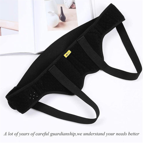 Hernia Belt for Men, Adjustable Waist Strap with 2 Removable Compression Pads, Breathable Material, Large
