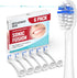(6pk) Toothbrush Replacement Heads for Sonic Fusion 2.0 Waterpik & Flossing Toothbrush, DuPont Nylon Bristles