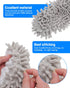 8 Pcs Mop Slippers Socks - Washable Reusable Microfiber Shoe Covers for House Cleaning (Grey).