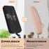Sakolla Silicone Makeup Brush Holder, Travel Makeup Brush Bag with Zipper Closure, Washable Organizer Case (Black)