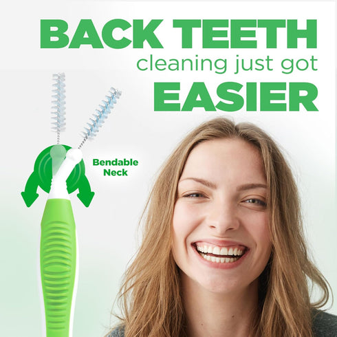 GUM Proxabrush Go-Betweens - Tight Interdental Brushes, Soft Bristled Dental Picks for Plaque Removal, 10ct (6pk)