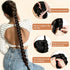 Long Braided Ponytail Extension - Dark Brown Straight Wrap Around Braid for Women Daily Wear (30 inch)