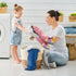 3 Pairs Rubber Cleaning Gloves, Reusable Dishwashing Gloves with Cotton Liner, Long Cuff 16" for Household Use