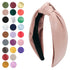 Leather Headbands for Women, Pink Trendy Knotted Headband for Women's Hair, Top Knot Fashion Designer
