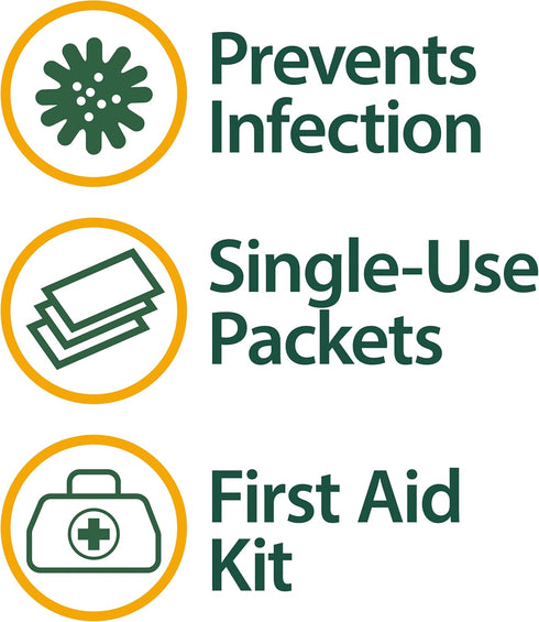Globe Triple Antibiotic Ointment, 25 Pack 0.9g Single Packets for Minor Scratches, Wounds, Infection Prevention
