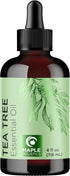 Pure Tea Tree Oil for Hair, Skin, and Nails - 100% Pure Essential Oil with Dropper for Aromatherapy - 4 Fl Oz