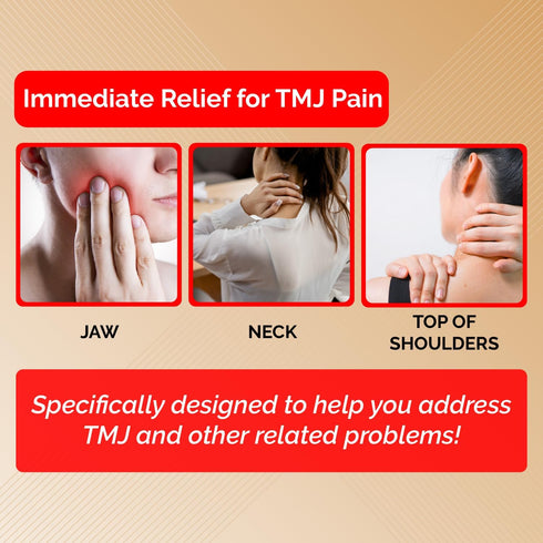 TMJ Relief Products Jaw Massager with Advanced Heating Modes - Ergonomic TMJ Massage Tool for Pain Relief