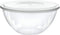 PLASTICPRO 96 Ounce Round Crystal Clear Disposable Serving Bowls with Lids, Pack of 4 for Party Snack or Salad