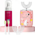 Kids U Shaped Electric Toothbrush, Toddler Toothbrush with 2 Brush Heads & 6 Cleaning Modes (Pink)