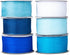 6 Roll 1 Inch Wide Blue Organza Ribbon Sheer Chiffon Ribbon for Gift Wrapping(Blue) by SOFIRE